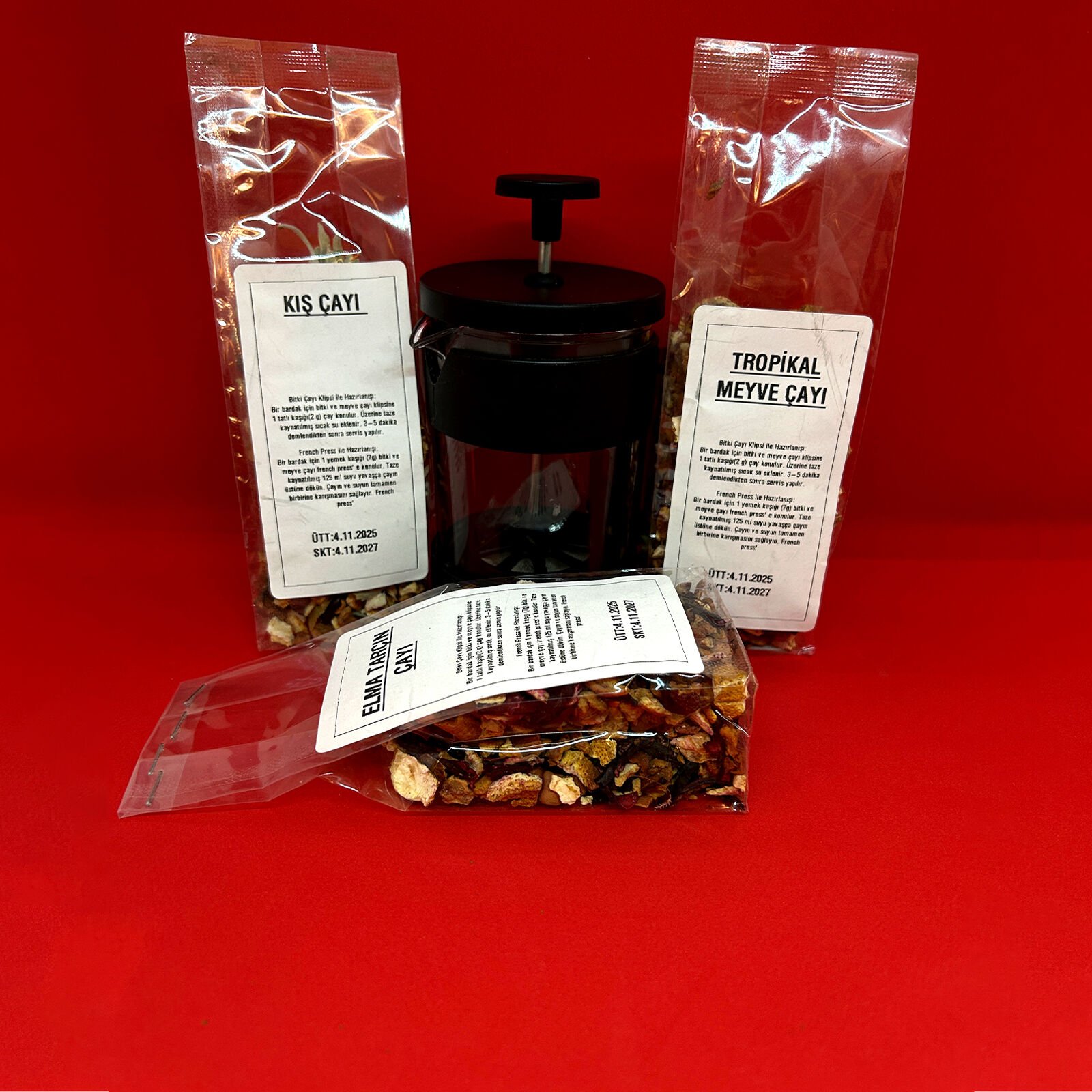 Bitki Çayları – 3’lü Elma, Tropikal ve Kış Çayı Seti