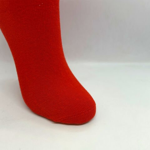 Çılgın Pörtlek Göz Desenli Unisex Kırmızı Dikişsiz Çorap