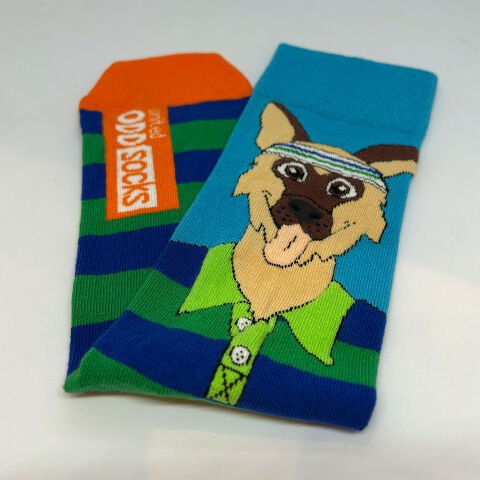 Köpek Desenli Çılgın Çorap