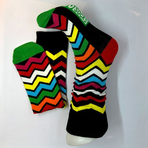 Çizgi Desenli Renkli Çılgın Çorap