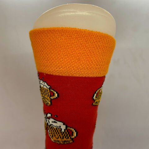 Sağ Sol Farklı Bira Desenli Unisex Çılgın Çorap