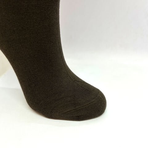 Leopar Desenli Love Taşlı Dikişsiz Kadın Çorap – Kahverengi