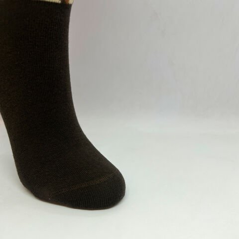 Leopar Desenli Dikişsiz Kadın Çorap – Acı Kahve