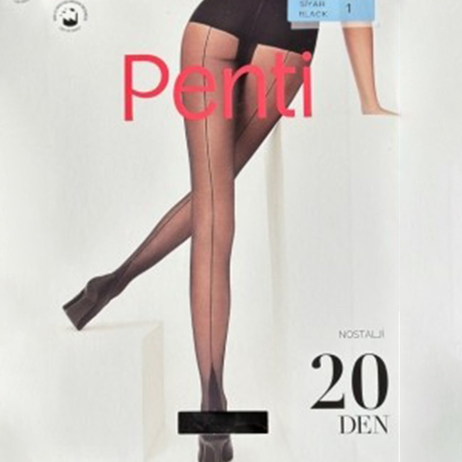 Kadın Nostalji 20 Den Kilotlu Çorap Siyah