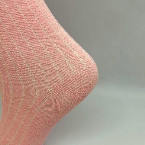 Çizgili Dizaltı Kız Çocuk Çorabı Pembe /10-12 Yaş