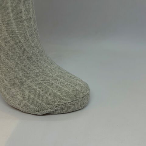 Çizgili Dizaltı Kız Çocuk Çorabı Gri/ 10-12 Yaş