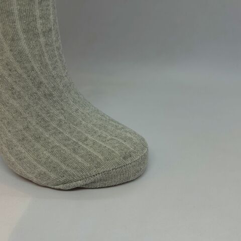 Çizgili Dizaltı Kız Çocuk Çorabı Gri/ 13-15 Yaş