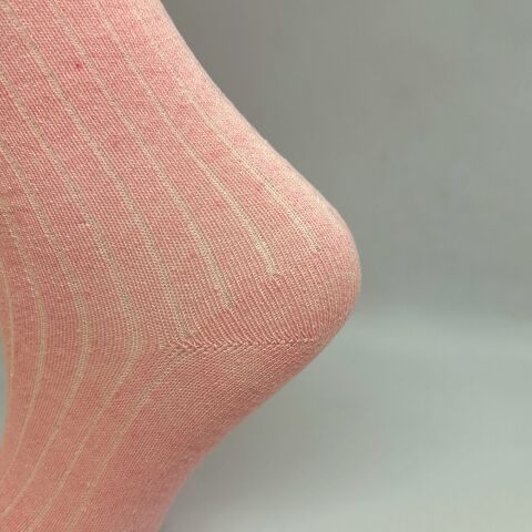 Çizgili Dizaltı Kız Çocuk Çorabı Pembe /13-15 Yaş