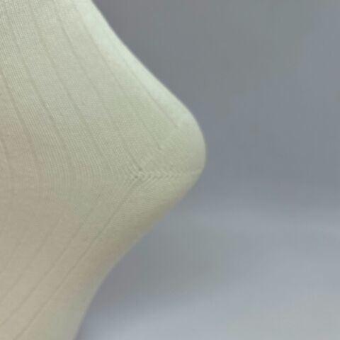 Çizgili Dizaltı Kız Çocuk Çorabı Beyaz / 13-15 Yaş