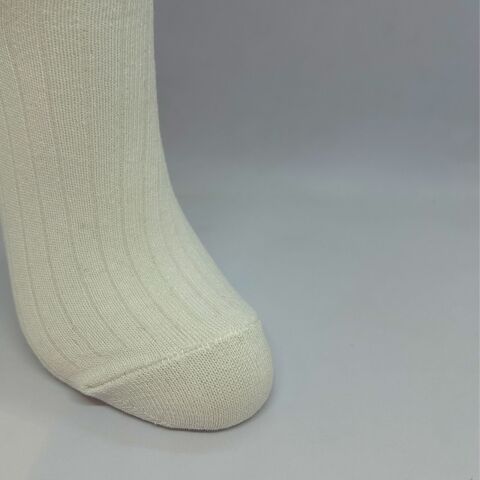 Çizgili Dizaltı Kız Çocuk Çorabı Beyaz / 13-15 Yaş