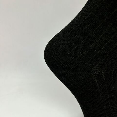 Çizgili Dizaltı Kız Çocuk Çorabı Siyah / 10-12 Yaş