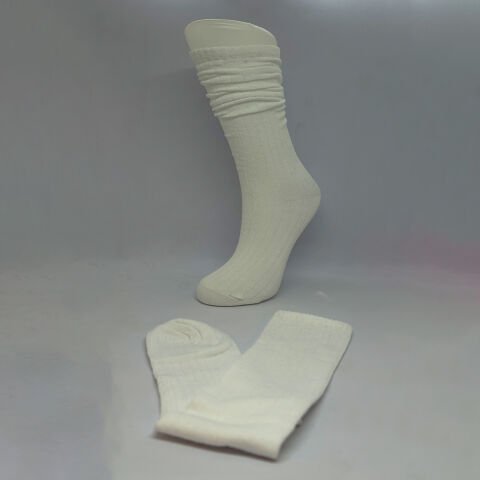 Dizaltı Unisex Çocuk Çorabı Beyaz / 10-12 Yaş