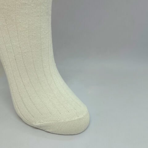 Dizaltı Unisex Çocuk Çorabı Beyaz / 10-12 Yaş