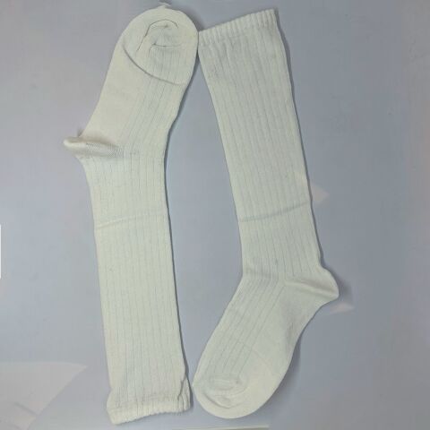 Dizaltı Unisex Çocuk Çorabı Beyaz / 13-15 Yaş