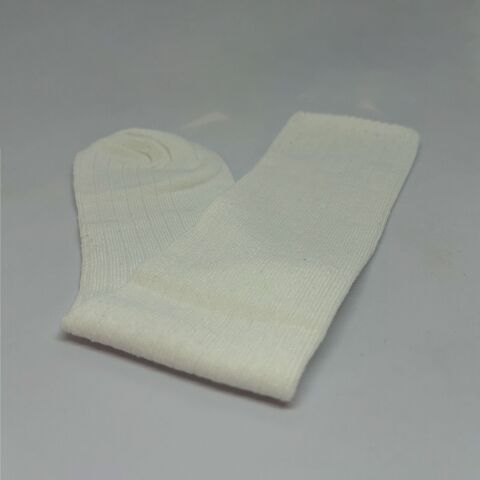 Dizaltı Unisex Çocuk Çorabı Beyaz / 13-15 Yaş