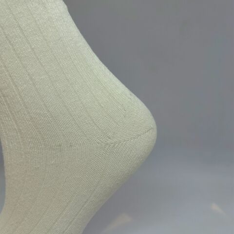 Dizaltı Unisex Çocuk Çorabı Beyaz / 13-15 Yaş