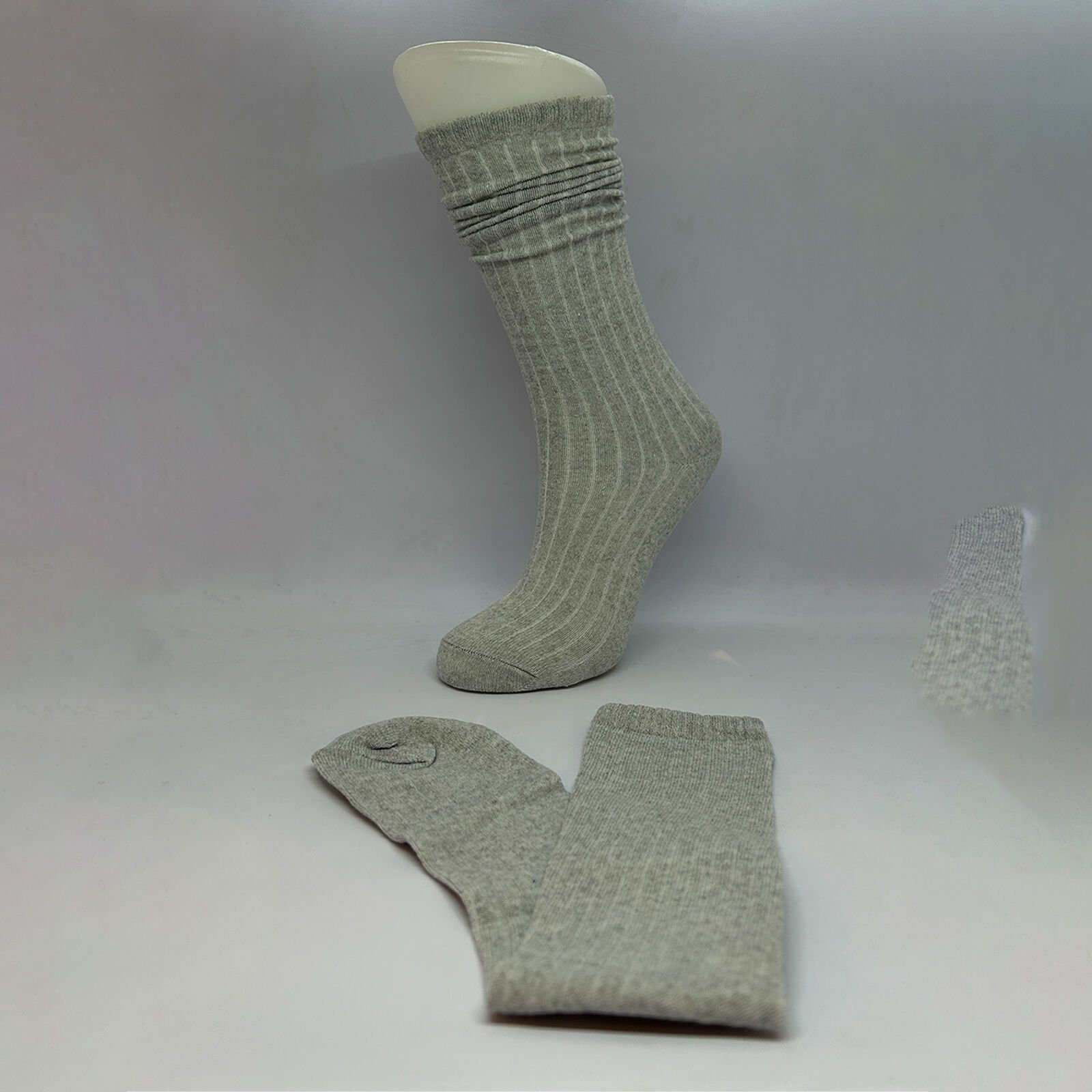 Dizaltı Unisex Çocuk Çorabı Gri / 10-12 Yaş