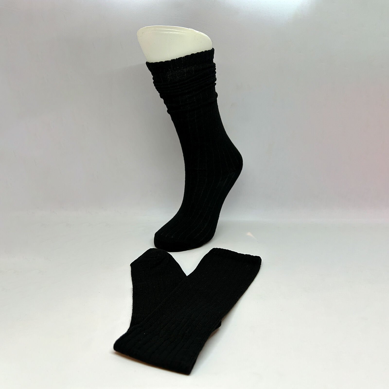 Dizaltı Unisex Çocuk Çorabı Siyah / 10-12 Yaş