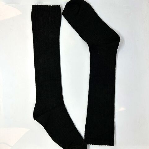 Dizaltı Unisex Çocuk Çorabı Siyah / 13-15 Yaş