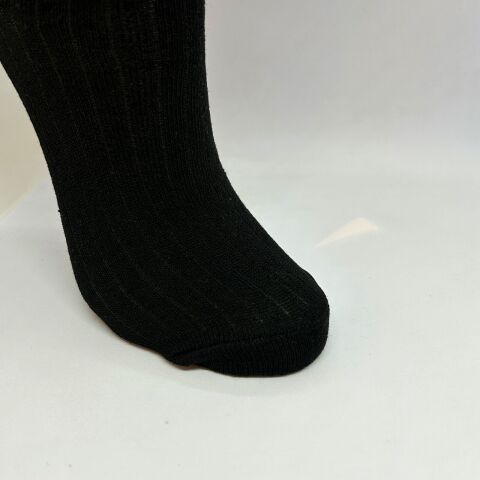 Dizaltı Unisex Çocuk Çorabı Siyah / 13-15 Yaş