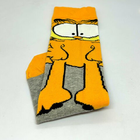 Garfield Karakterli Unisex Çorap Turuncu