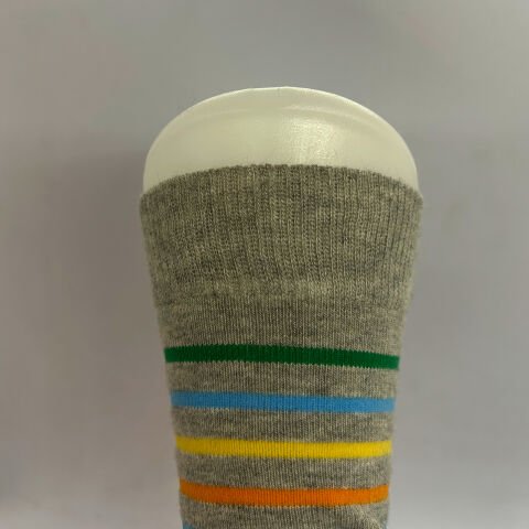 Edi & Büdü Karakterli Çizgili Unisex Çorap Gri