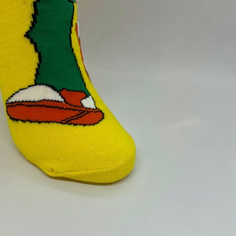 Büdü Karakterli Unisex Çorap Sarı