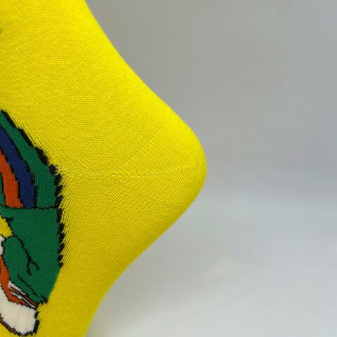Büdü Karakterli Unisex Çorap Sarı
