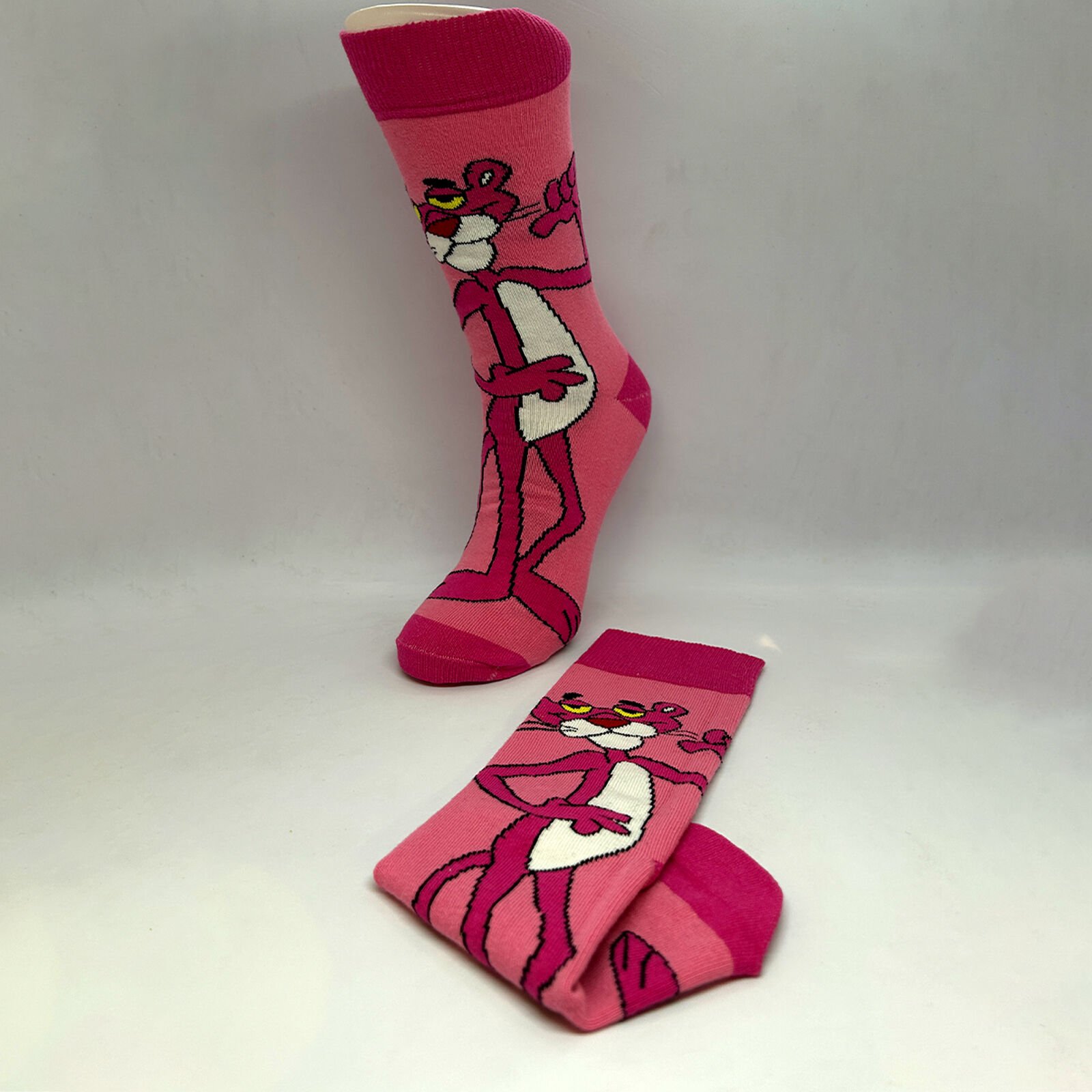 Pembe Panter Karakterli Unisex Çorap Pembe