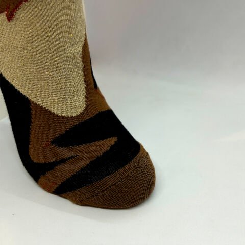 Tazmanya Canavarı Karakterli Unisex Çorap Kahverengi