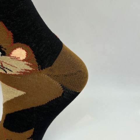 Tazmanya Canavarı Karakterli Unisex Çorap Kahverengi