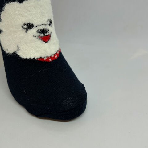 Köpek Karakterli Unisex Patik Çorap Lacivert