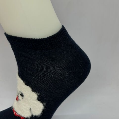 Köpek Karakterli Unisex Patik Çorap Lacivert