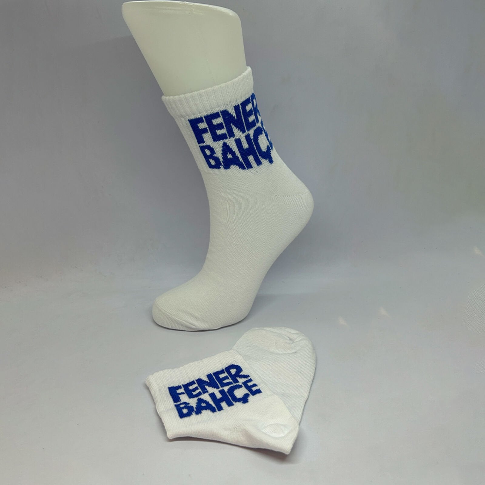 Takım Yazılı Uniseks Çorap FB Beyaz