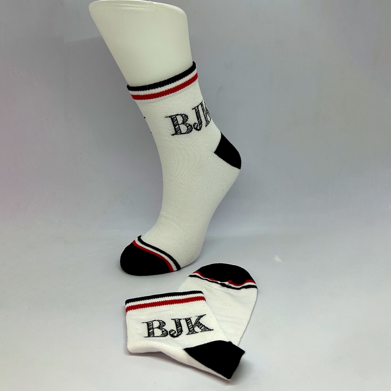 Takım Yazılı Uniseks Çorap BJK Beyaz