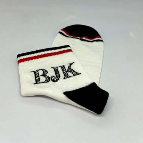 Takım Yazılı Uniseks Çorap BJK Beyaz